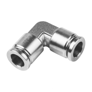 Stainless steel push to connect fittings elbow union